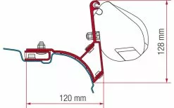 Fiamma Markisenadapter Kit VW T5/T6 Multivan Dachmontage