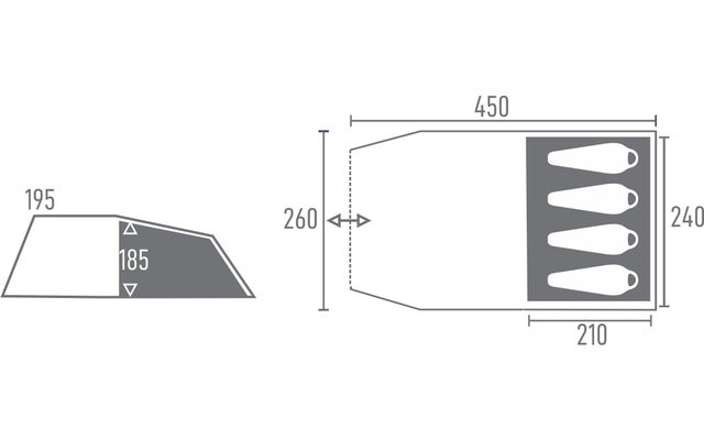 Tambu Suti TC 4 Personen Familien Tunnelzelt Navy Blau 3 Tambu Suti TC 4 Personen Familien Tunnelzelt Navy Blau