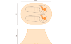 Regatta Malawi 2-Personen-Pop-Up-Festivalzelt Rot