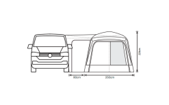 Outdoor Revolution Cayman Midi Air Vorzelt Low 180 Bis 210 Cm -Campingzelte Verkaufsgeschäft 633251 4431479