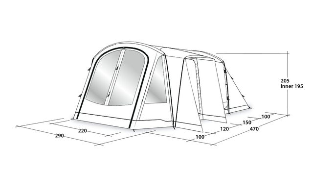 Outwell Nevada 4PE Tunnelzelt 4 Outwell Nevada 4PE Tunnelzelt – Bild 2