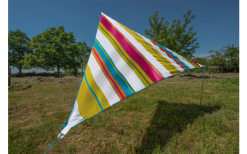 Bent Zip-Canvas Single Verbindbares Sonnensegel 250 X 250 X 250 Cm Limette Gestreift Karibik -Campingzelte Verkaufsgeschäft 691805 4862594 1