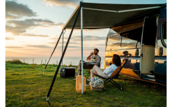 Fiamma F80s 290 Markise Gehäusefarbe Deep Black Tuchfarbe Royal Grey 290 Cm -Campingzelte Verkaufsgeschäft 713642 4816259