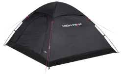 High Peak Monodome XL Freistehendes Einfachdach Kuppelzelt 4 Personen Schwarz