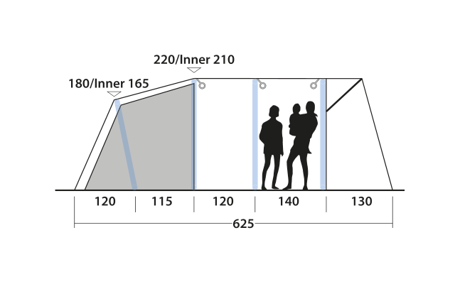 Outwell Avondale 5PA Tunnelzelt 6 Outwell Avondale 5PA Tunnelzelt – Bild 4