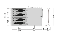 Outwell Greenwood 4 Tunnelzelt -Campingzelte Verkaufsgeschäft 748523 5009078