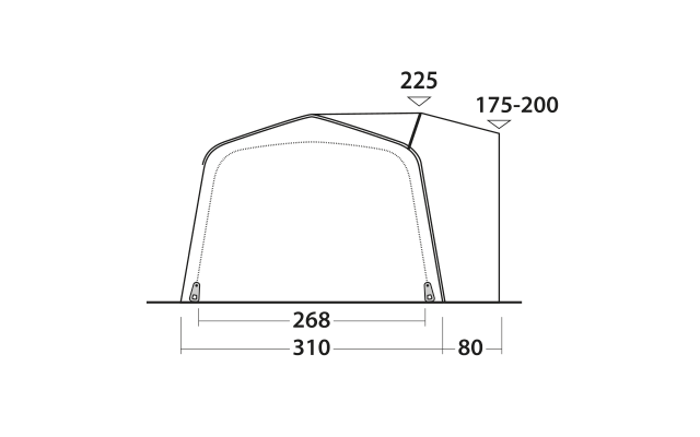 Outwell Jonesville 290 SA Flex Busvorzelt + ONS Leuchtelement-Set Bundle 4 Outwell Jonesville 290 SA Flex Busvorzelt + ONS Leuchtelement-Set Bundle – Bild 2