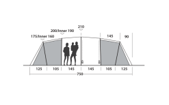 Easy Camp Huntsville Twin 800 Tunnelzelt Für 8 Personen -Campingzelte Verkaufsgeschäft 782501 5172614