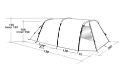 Easy Camp Huntsville 400 Tunnelzelt Für 4 Personen -Campingzelte Verkaufsgeschäft 782843 5185697