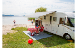 Fiamma F65eagle Ducato 319 Markise Gehäusefarbe Polar White Tuchfarbe Royal Grey 320 Cm -Campingzelte Verkaufsgeschäft 802862 5241698